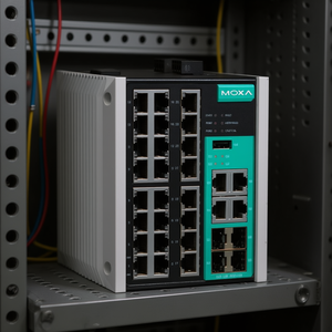 สวิตช์จัดการ Moxa EDS-528E-4GTXSFP-LV-T แบบ 24 พอร์ต Gigabit Ethernet สำหรับติดตั้งบนราง DIN สำหรับอุตสาหกรรมและองค์กร - Product Image 3