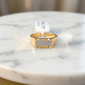 Elegant 24K <b>Gold</b> Luxury Men's <b>Ring</b> Modern Design for Wedding Anniversary Engagement Party Daily Wear - Product Image 2