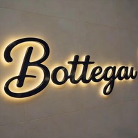 Panneau d'affichage LED personnalisé pour boutique, logo mural extérieur, lettres en relief 3D, enseigne lumineuse
