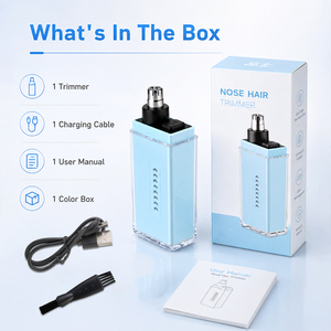 <span class=keywords><strong>Tondeuse</strong></span> portable pour poils du <span class=keywords><strong>nez</strong></span> et des <span class=keywords><strong>oreilles</strong></span>, rechargeable USB-C, double lame, indolore, 9000 tr/min, pour hommes et femmes, autonomie 30 min, idéale pour les voyages - Product Image 4