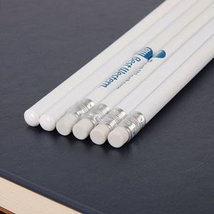 Lápices de Grafito de Madera Blancos con Logotipo Promocional Jw1146, Impresos con UV, para Publicidad, Papelería, al por Mayor - Product Image 5