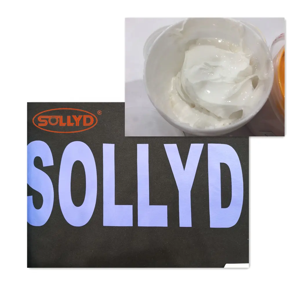 SOLLYD Waterbased Screen printing soft high cover tinta branca para auto máquina impressão