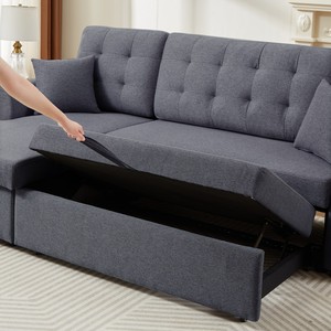 Nouveau canapé-lit convertible moderne avec deux poches latérales pour le salon - Product Image 4