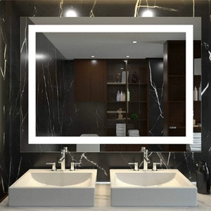 Hot Sales Wall-mounted <b>Square</b> Glass LED Bathroom Mirror Luminous Mirror Defogging Function - Product Image 3