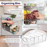 Boîte de rangement moderne en plastique durable séparateurs amovibles pour collations sachets de thé épices boîte de rangement de bureau