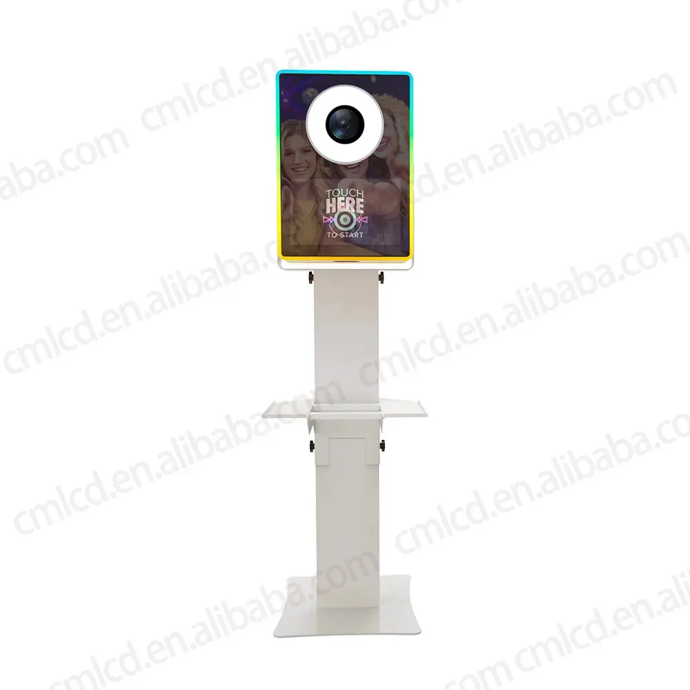 13.3 inch mirror photo booth for sale comes with flash fill light 2 in 1 magic mirror selfie photo booth machine