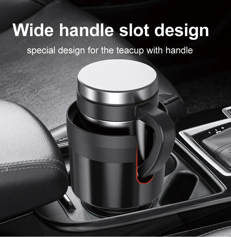 Universal Plus Integral Upgraded Car coffee water Cup Holder Expander Organizer with Adjustable Base for Large Cups