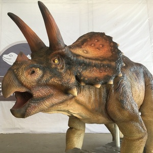 Con thằn lằn màu xanh Robot nóng bán cử động đi Bộ khủng long đi xe trẻ em vui chơi giải trí Công Viên Điều khiển từ xa Triceratops đi xe - Product Image 5