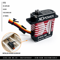Servomoteur métallique étanche XQ-POWER XQ-S2221D 22KG sans noyau, mince, 12mm, boîtier en aluminium CNC, 8.4V, pour avion RC, UAV, planeur