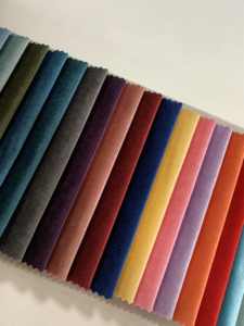 Tela 100% poliéster lisa, <span class=keywords><strong>Material</strong></span> textil de terciopelo italiano para el hogar, funda de sofá, cortina - Product Image 2