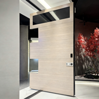 Porte d'entrée pivotante en aluminium sur mesure Grandsea, durable, sécurisée, avec isolation thermique, pour portail extérieur moderne