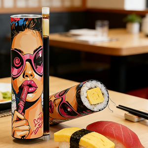 Tube en papier kraft <span class=keywords><strong>de</strong></span> qualité alimentaire pour sushi, doublé <span class=keywords><strong>de</strong></span> feuille d'aluminium, 50mm 60mm 120-220mm, hauteur personnalisée, OEM, vente en gros, fournisseur distributeur - Product Image 1