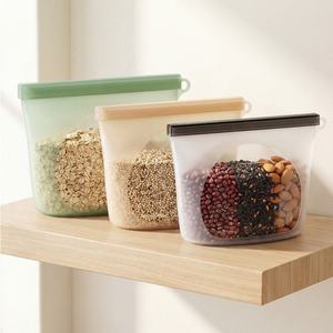 Bolsas Herméticas Transparentes de Silicona, Gruesas y Autosellables, Contenedores de Almacenamiento para Cocina y Bebés - Product Image 1