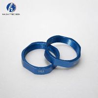 Precision CNC Turning Aluminum Octagon for Nut Anodized Blue 8 Sided High Precision Bearing Optical Instrument CMM Wire EDM