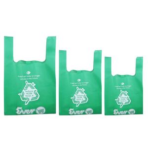 Cheap Price Custom Logo Eco-friendly Printed Reusable Shopping <b>Bag</b> Letter Pattern Fold Vest Non <b>Woven</b> Supermarket <b>Bags</b> - Product Image 6