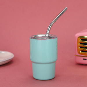 <span class=keywords><strong>Venta</strong></span> al <span class=keywords><strong>por</strong></span> <span class=keywords><strong>mayor</strong></span> Mini 3oz lindo Acero inoxidable doble pared sublimación colorido vaso <span class=keywords><strong>de</strong></span> chupito con tapas y pajita <span class=keywords><strong>de</strong></span> metal - Product Image 2