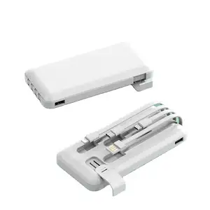 Siêu mỏng tùy chỉnh 20000mAh ngân hàng điện với built-in USB/Android/Type-C/iPhones Cáp nhanh sạc khuyến mãi chi phí-hiệu quả