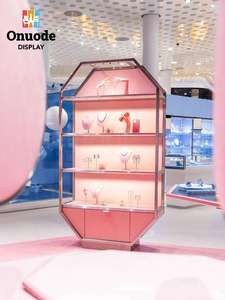 Vitrina de Exhibición de Joyería de Acero Inoxidable, Mueble de Joyería de Vidrio de Lujo Personalizado para Tiendas Minoristas, Diseño de Mostrador para Centros Comerciales - Product Image 4