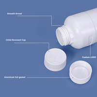Bouteille en plastique HDPE de haute qualité 100ml/500ml/1L avec bouchon sécurité enfant, résistante aux chutes, épaissie, pour emballage d'engrais, sérigraphie