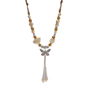 Nuova Collana con Ciondolo Personalizzato in Stile Etnico Retrò in Ceramica, Accessorio Femminile - Product Image 1