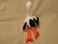Jouets en peluche personnalisés en forme d'oiseau cigogne, design adorable, matière peluche douce et bon marché