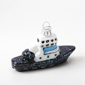 Pendentifs de <span class=keywords><strong>petit</strong></span> <span class=keywords><strong>voilier</strong></span> faits à la main en verre soufflé décorations de noël en gros vitrine artisanat d'exportation - Product Image 1