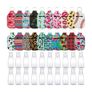 도매 여행 네오프렌 30ml 소독제 병 홀더 키 체인 립스틱 슬리브 휴대용 휴대용 핸드 워시 소독제 열쇠 고리 - Product Image 4