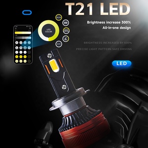 Phare <span class=keywords><strong>LED</strong></span> Xenplus Ultra Lumineux 170W T21 170W 50000LM 12V, Performance Testée, Puce 6075, Contrôle par APP, Température de Couleur <span class=keywords><strong>Variable</strong></span> - Product Image 2