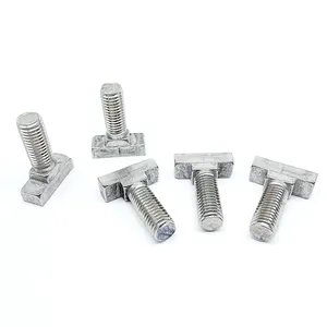 T Bolt Galvanized T-Bolts Stainless Steel Square Neck T-head Bolts