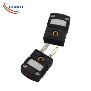 Customizable miniature thermocouple connector / plug j type in black colour spot price