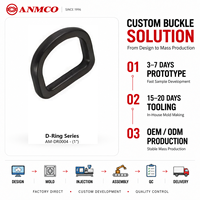 Model D-Ring Plastik AM-DR0004 dengan Desain Fungsional untuk Perakitan Aksesori B2B, Warna dan Logo Kustom, Pasokan OEM