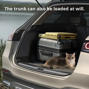 Tas Ransel Perjalanan Hewan Peliharaan 4 Roda Plastik Portabel Multi-Fungsi Kapasitas Besar Berventilasi Ramah Lingkungan untuk Jalan-Jalan Kucing - Product Image 5