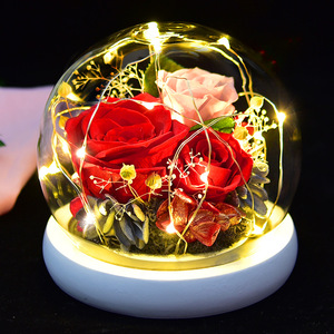 Rosa Seca en Oferta para Regalos del Día de San Valentín, Rosas Eternas Naturales Preservadas de Larga Duración en Cristal - Product Image 3