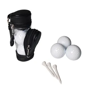 पोर्टेबल गोल्फ बॉल पु पाउच बैग