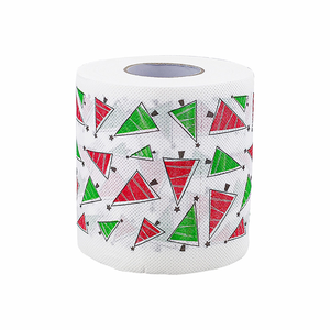 <span class=keywords><strong>Papier</strong></span> <span class=keywords><strong>toilette</strong></span> jetable doux imprimé avec un motif de Noël créatif et humoristique : un Père Noël qui tombe dans les toilettes - Product Image 4