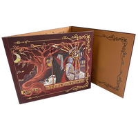 Layar Master Permainan Papan Kustom 3 Panel Lipat untuk Permainan Peran Meja