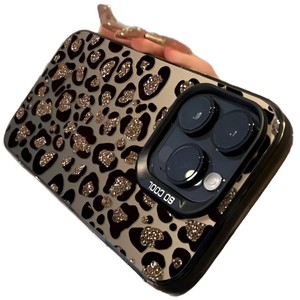 Nuova Custodia di Lusso per <span class=keywords><strong>iPhone</strong></span> 17 16 15 14 <span class=keywords><strong>Pro</strong></span> Max con Motivo Pantera Nera <span class=keywords><strong>Rosa</strong></span> Scintillante Oro e Copriobiettivo con Ampia Apertura - Product Image 6