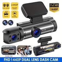 Cámara para Coche de Doble Lente 1080P con Sensor G, NFC, Gran Angular de 180°, Pantalla IPS de 3.0 Pulgadas, WiFi y Visión Nocturna