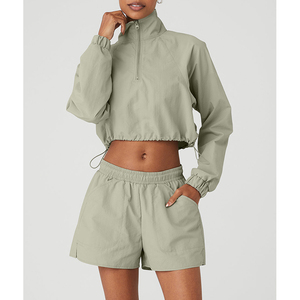 Pantalones cortos holgados de poliéster de secado rápido para mujer, pantalones cortos para correr para mujer, ropa deportiva para gimnasio - Product Image 1