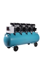 Compresseur d'air RM1600Wx4-180L sans huile 180L silencieux à faible bruit Portable grande pompe à air de réservoir pour usage industriel médical dentaire