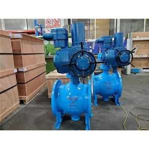 Vanne à boisseau excentrique électrique PQ940H-6C DN300 en acier au carbone, type interrupteur, pour déchargement de charbon pulvérisé - Product Image 1