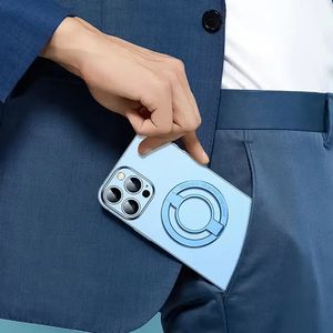 Fuerte magnético 360 grados anillo agarre de dedo soporte de anillo de aleación de Zinc Delgado pequeño portátil plegable soporte de teléfono de Metal - Product Image 6