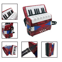 Accordéon chromatique pour enfants, 17 touches, en plastique ABS et celluloïd, instrument de musique éducatif portable, multicolore, personnalisable