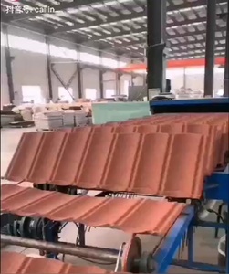 Machine à tuiles de toiture en acier revêtu de pierre, machine à tuiles romaines, ligne de production de tôles de toiture - Product Image 2