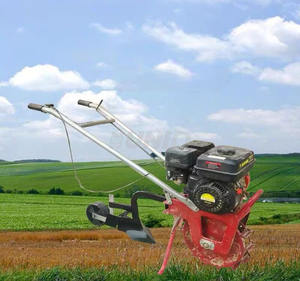 Petite charrue à essence manuelle Micro-cultivateur à chaîne unique sur chenilles Cultivateur rotatif - Product Image 6