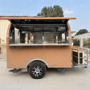 Remorque de shawarma extérieure en acier inoxydable, camion de limonade, chariot alimentaire avec hotte de cuisson - Product Image 3