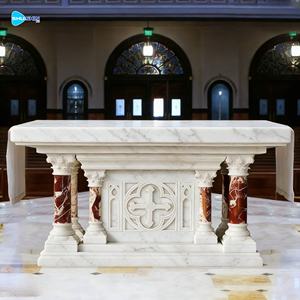 <span class=keywords><strong>Table</strong></span> d'autel en marbre naturel pour église catholique, utilisation en extérieur, design européen, durable - Product Image 4