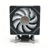 Refroidisseur de processeur ARGB 120 mm à 4 caloducs, refroidisseur silencieux de type tour avec caloducs en cuivre, synchronisation ARGB 5 V, compatible avec Intel LGA1851/1700 et AMD
