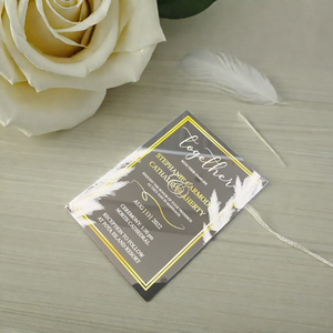 <span class=keywords><strong>Tarjeta</strong></span> de invitación de fiesta de cumpleaños y boda de acrílico transparente Panel de plexiglás creativo para tarjetas de regalo de eventos - Product Image 2