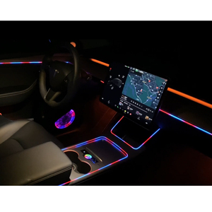 Kit de Luces Ambientales RGB Modernas para Auto, para Tesla Model Y 2021-2022, Lámpara LED de Atmósfera Interior, Tira de Luz Sinfónica, Fabricante - Product Image 2
